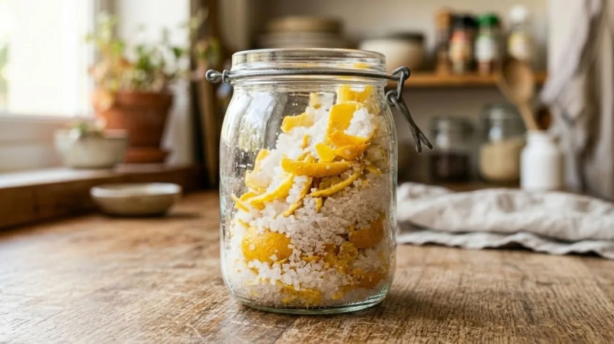 Mezclar cáscaras de limón y sal gruesa en un frasco de vidrio: para qué sirve y por que muchos lo recomiendan
