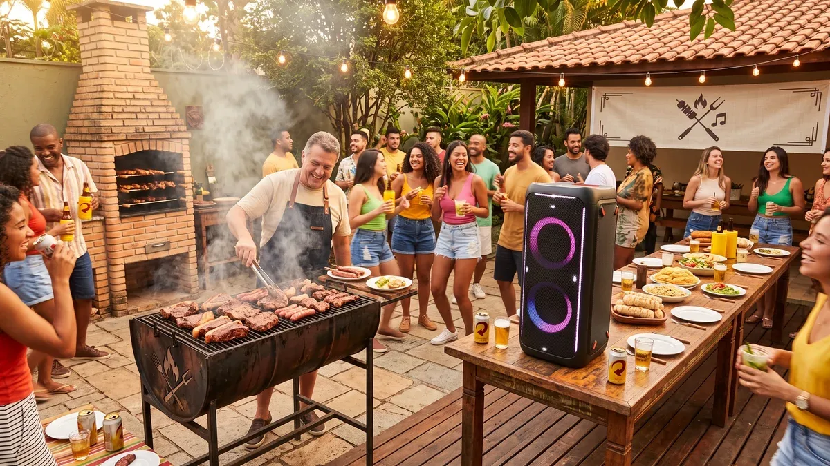 5 caixas de som gigantes para animar seu churrasco em 2026