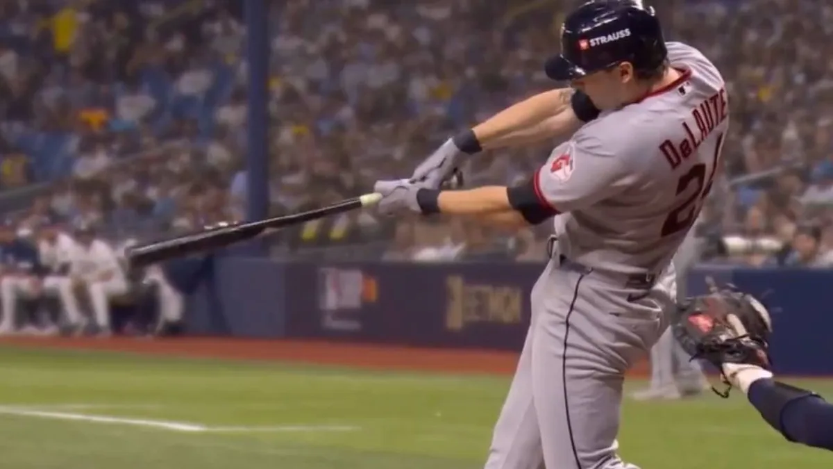 Guardians’ DeLauter blasts solo homer in ALCS opener vs. Rays