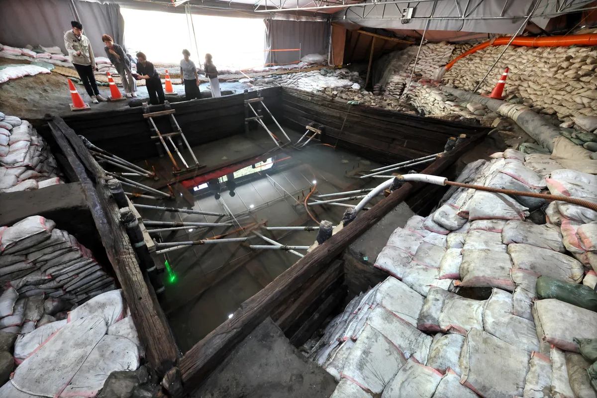 1600年前の貯水槽から百済の食材続々