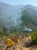 Aumentan a 244 los efectivos terrestres y a 24 los medios aéreos en el incendio de Pinofranqueado