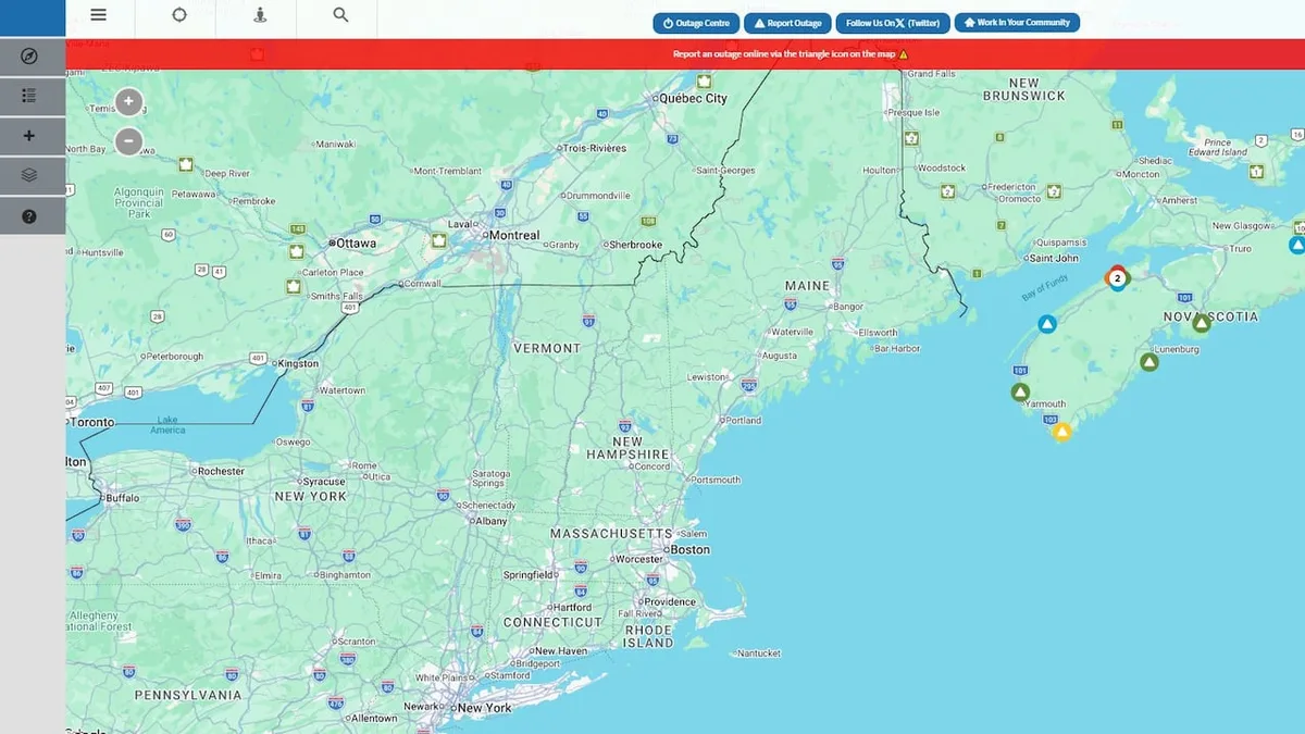 Nova Scotia Power fixes 'Lake America' on outage map
