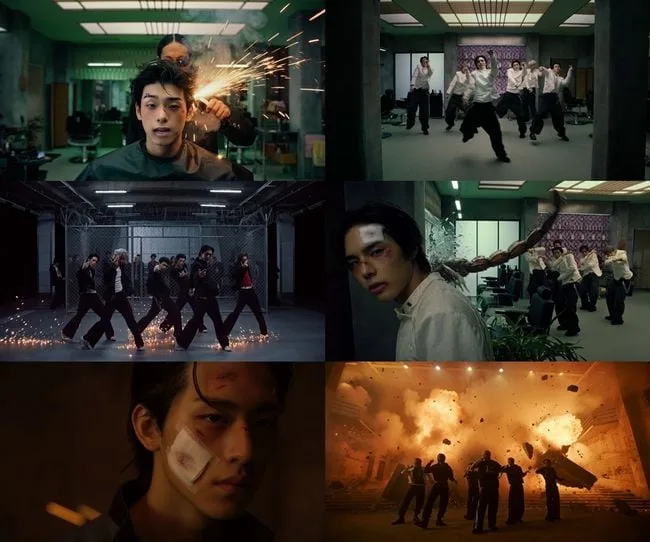 "불꽃 군무+액션 영화" 82메이저, 'Like Fire' MV서 파격 변신…'공연형 아이돌' 저력