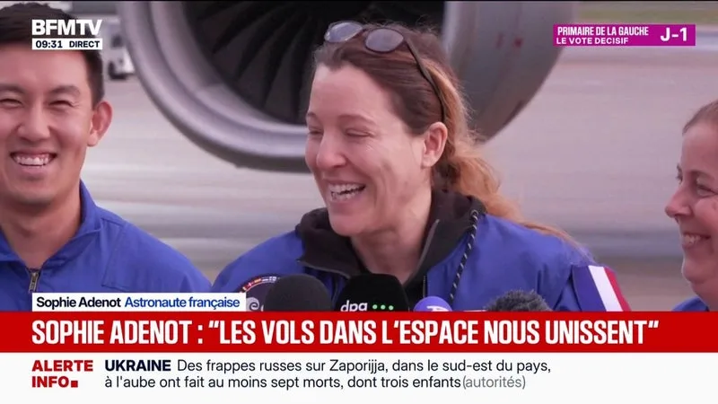Le retour plein d'émotion de l'astronaute Sophie Adenot