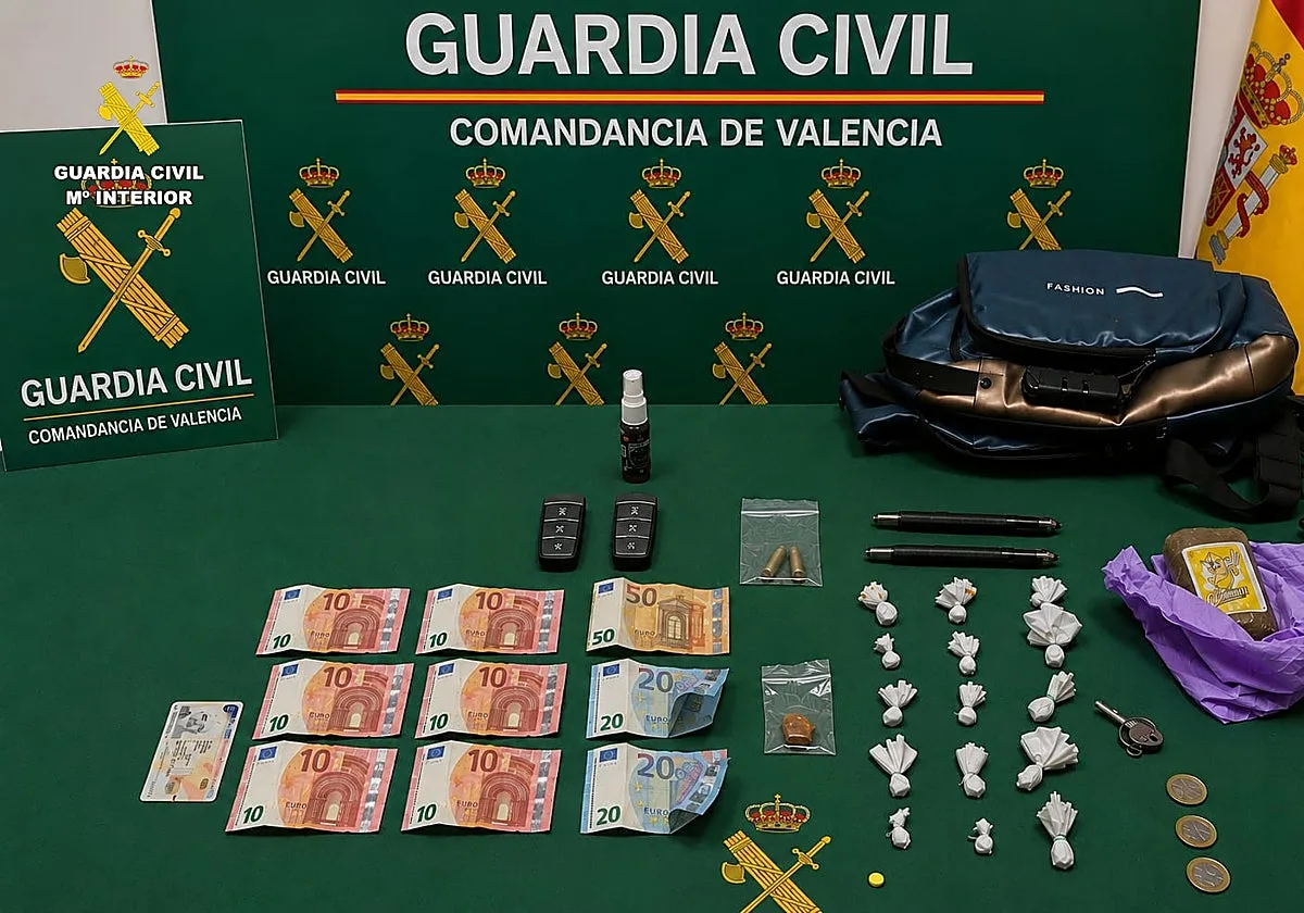 Detenido en las fiestas de Chiva con cocaína, hachís, MDMA y un bolígrafo-pistola del calibre 22