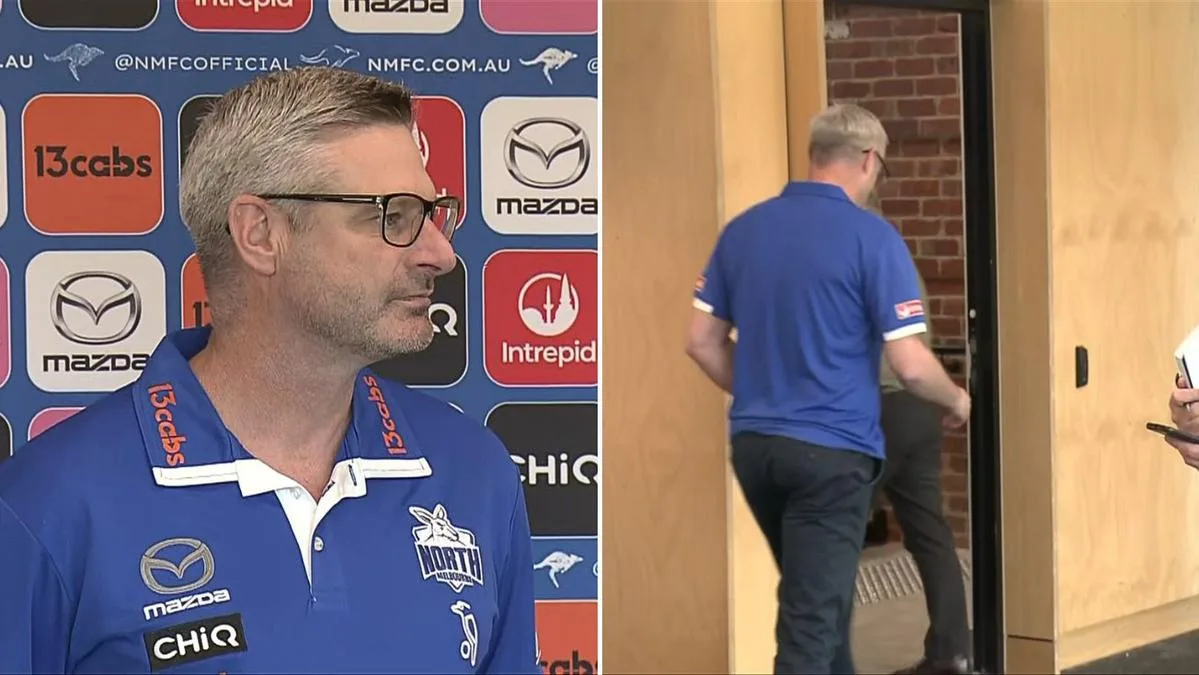 North Melbourne press conference to celebrate Nick Blakey’s arrival ends abruptly after journo’s curly question