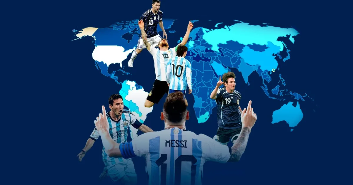 Mapa interactivo: mirá en qué países jugó Messi sus 207 partidos con la Selección