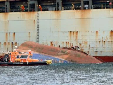 Tugboat sinks off South Korea's southern coast, leaving 1 dead and 6 missing