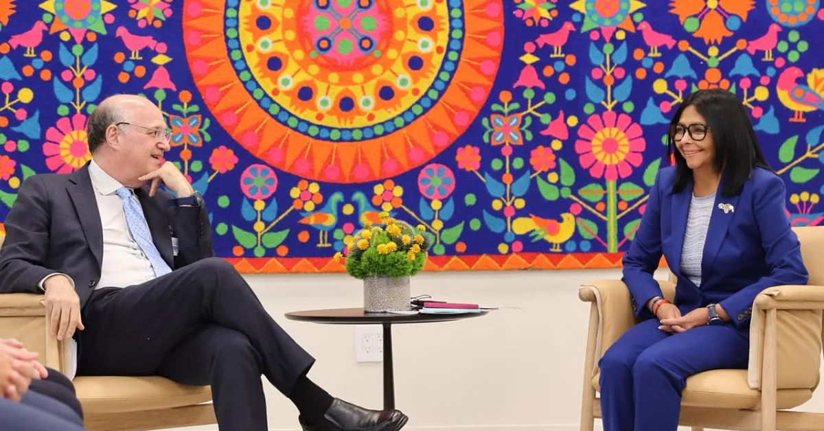 Delcy Rodríguez se reunió con directivos del BID, FMI y Banco Mundial en Nueva York