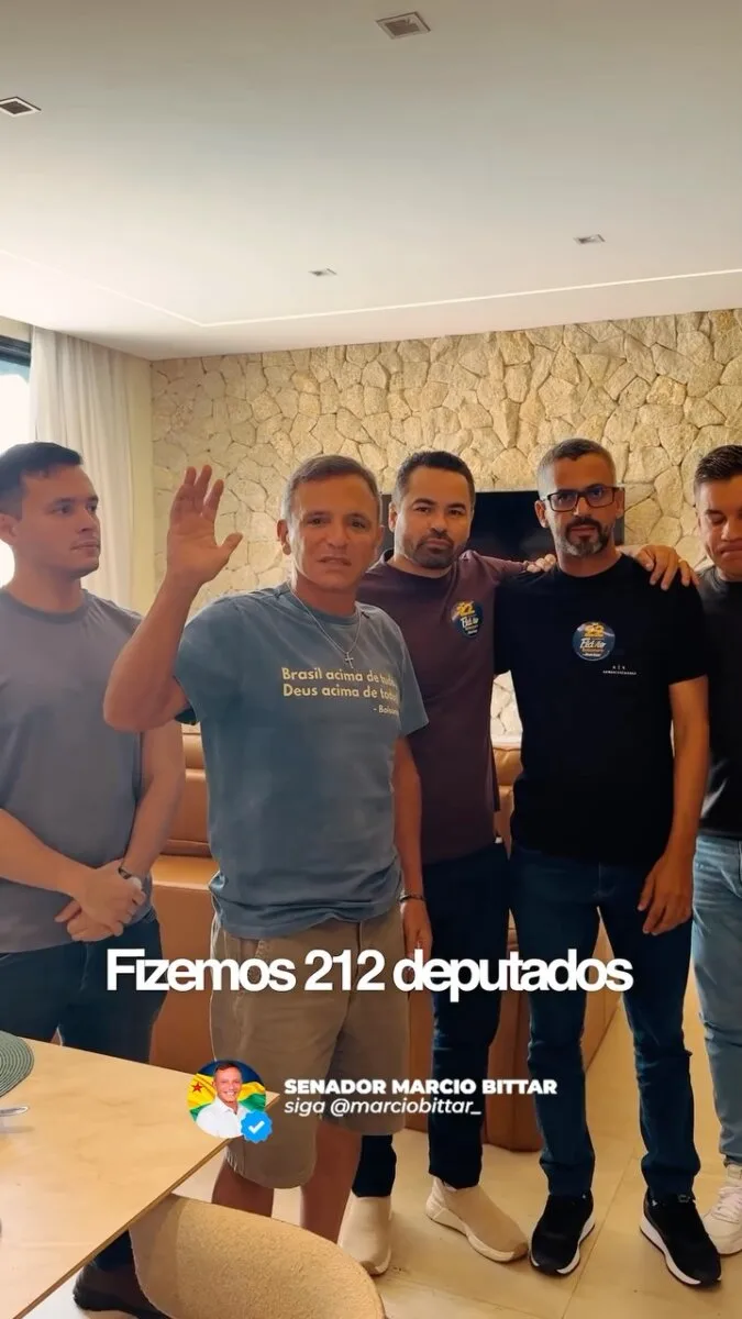 Bittar anuncia apoio do PL à reeleição de Nicolau na presidência da Aleac