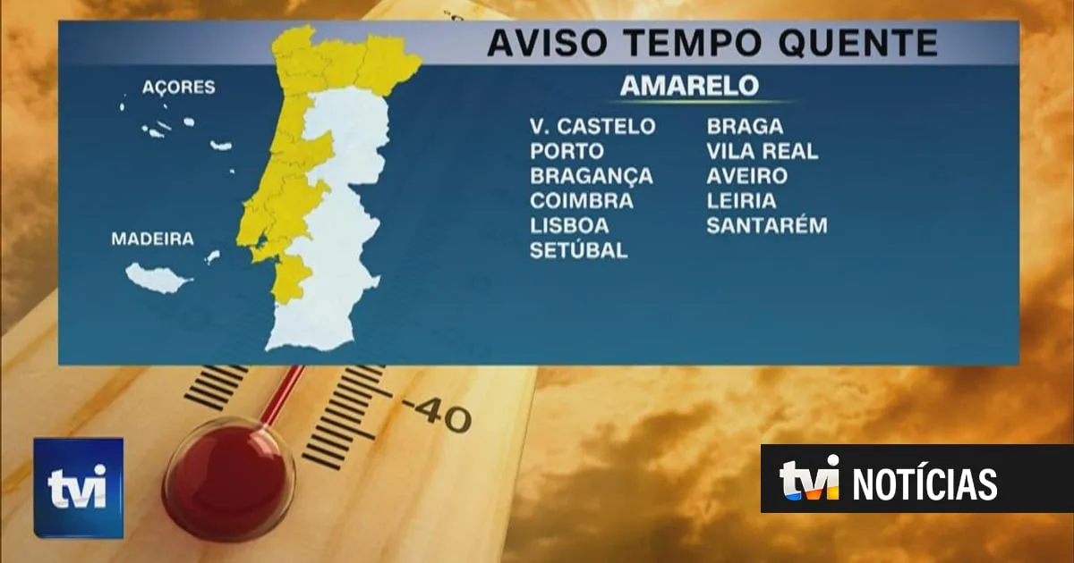 Calor está de volta e traz noites tropicais. Há 11 distritos em alerta amarelo face a risco de incêndios