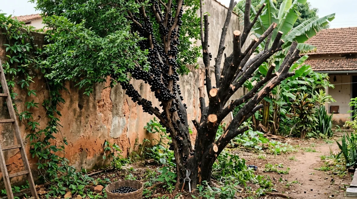 Família volta de viagem e encontra jabuticabeira podada pelo vizinho, mas descobre que a posição dos galhos pode mudar seus direitos