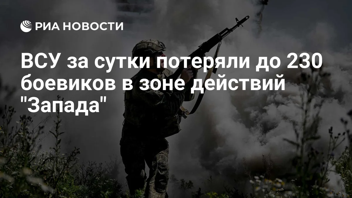 ВСУ за сутки потеряли до 230 боевиков в зоне действий "Запада"