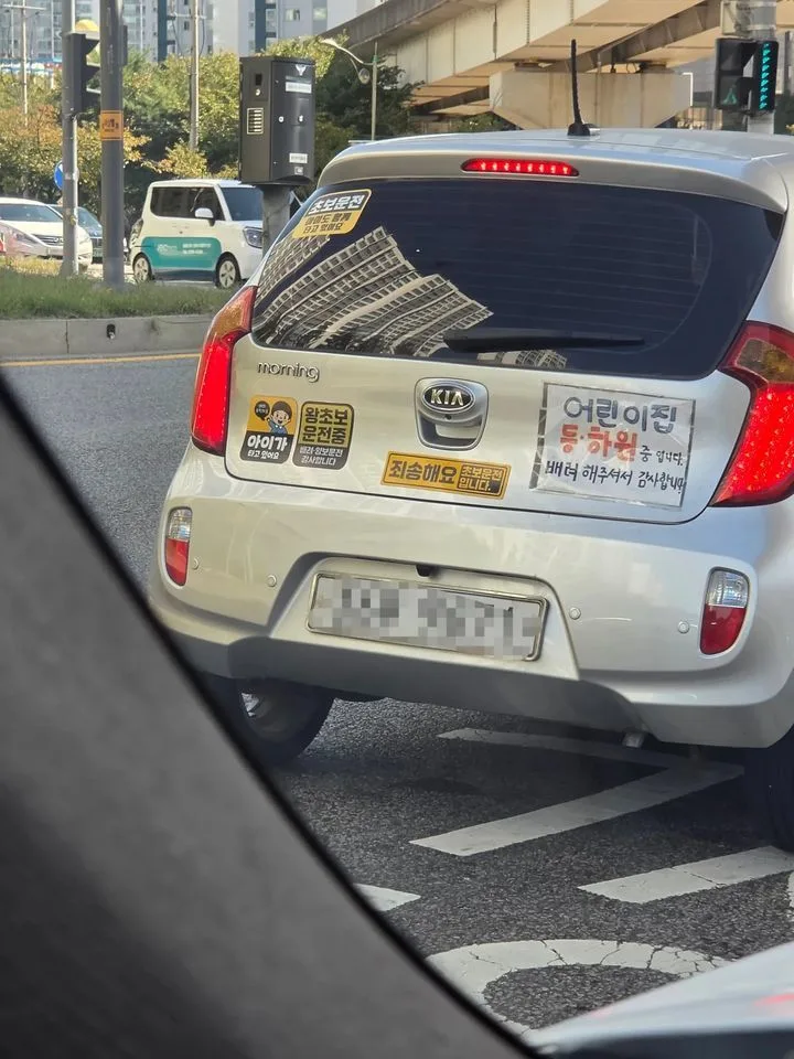 “죄송해요, 초보운전”…차량에 안내문 덕지덕지 붙인 운전자, 무슨 사연?