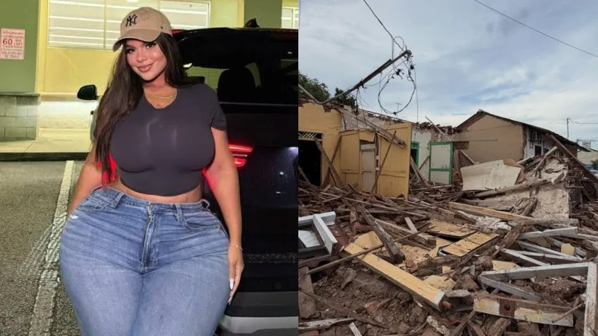 INSÓLITO: Influencer panameña posó sobre escombros tras terremoto y desató ola de críticas en redes