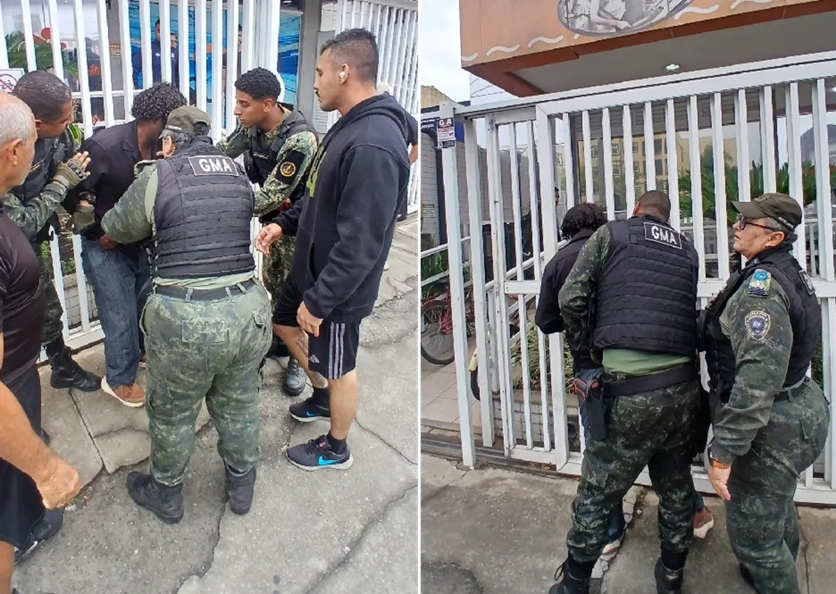 Homem agarra mulher dentro de academia e é contido por frequentadores em Cabo Frio