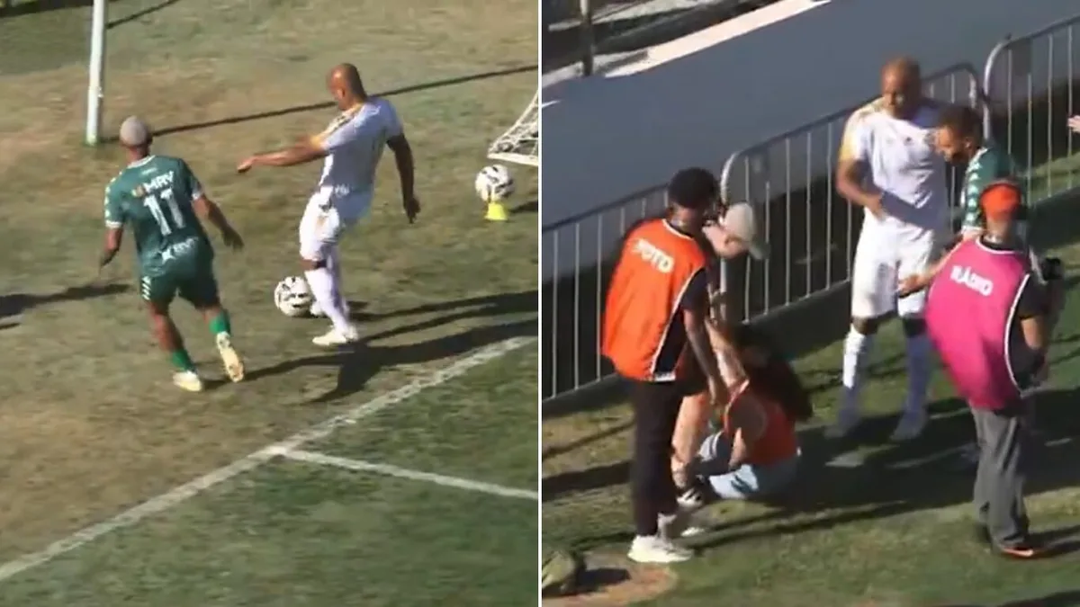 Un futbolista desmayó a una trabajadora de prensa de un pelotazo en pleno partido