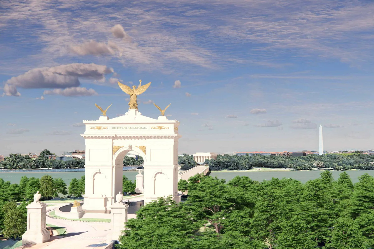 Trump diz que 'Arco do Triunfo' de Washington será transformado em complexo militar