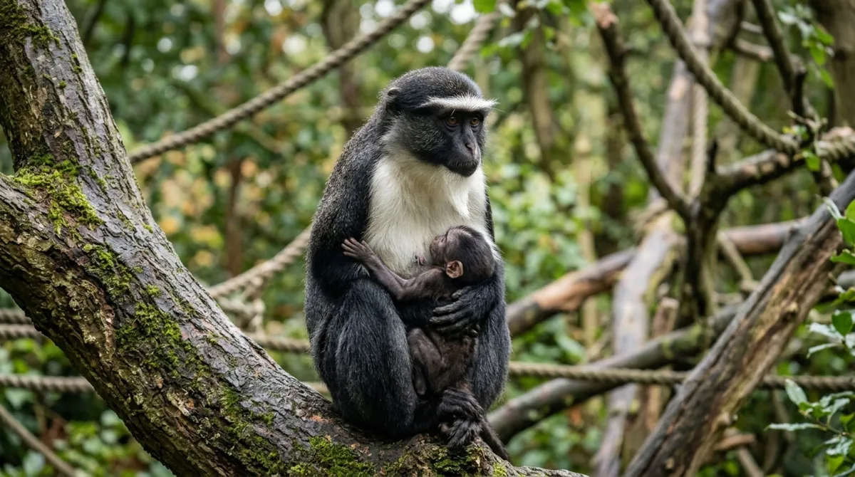 Uma macaca ameaçada quase perdeu o pé e meses depois deu à luz: cirurgia incomum preservou o membro e terminou com uma surpresa no zoológico