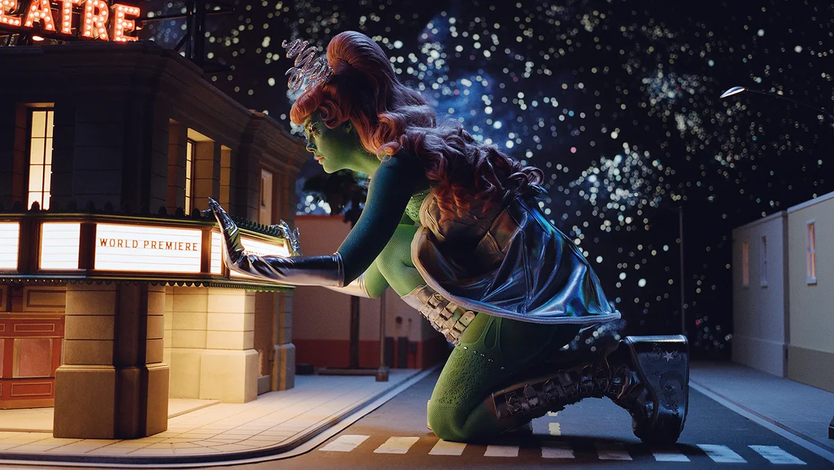 ‘Margo’s Got Money Troubles’ HMU Team Used Over 100 Eyeshadow Containers to Paint Elle Fanning’s Body Green