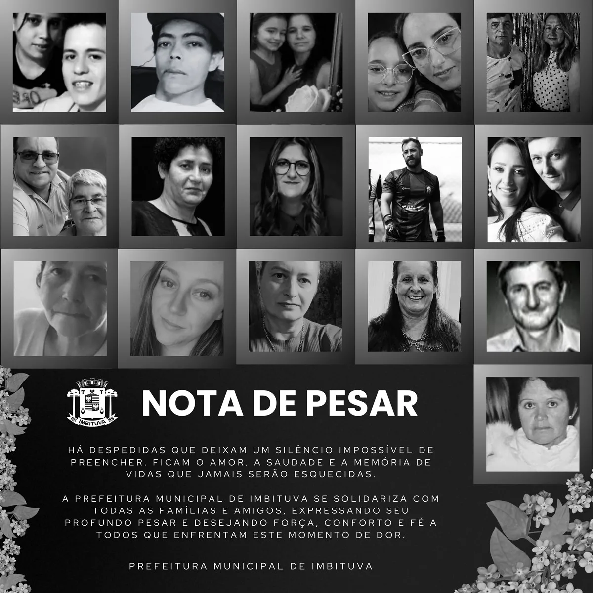 Prefeitura de Imbituva divulga nomes de vítimas do acidente na BR-373