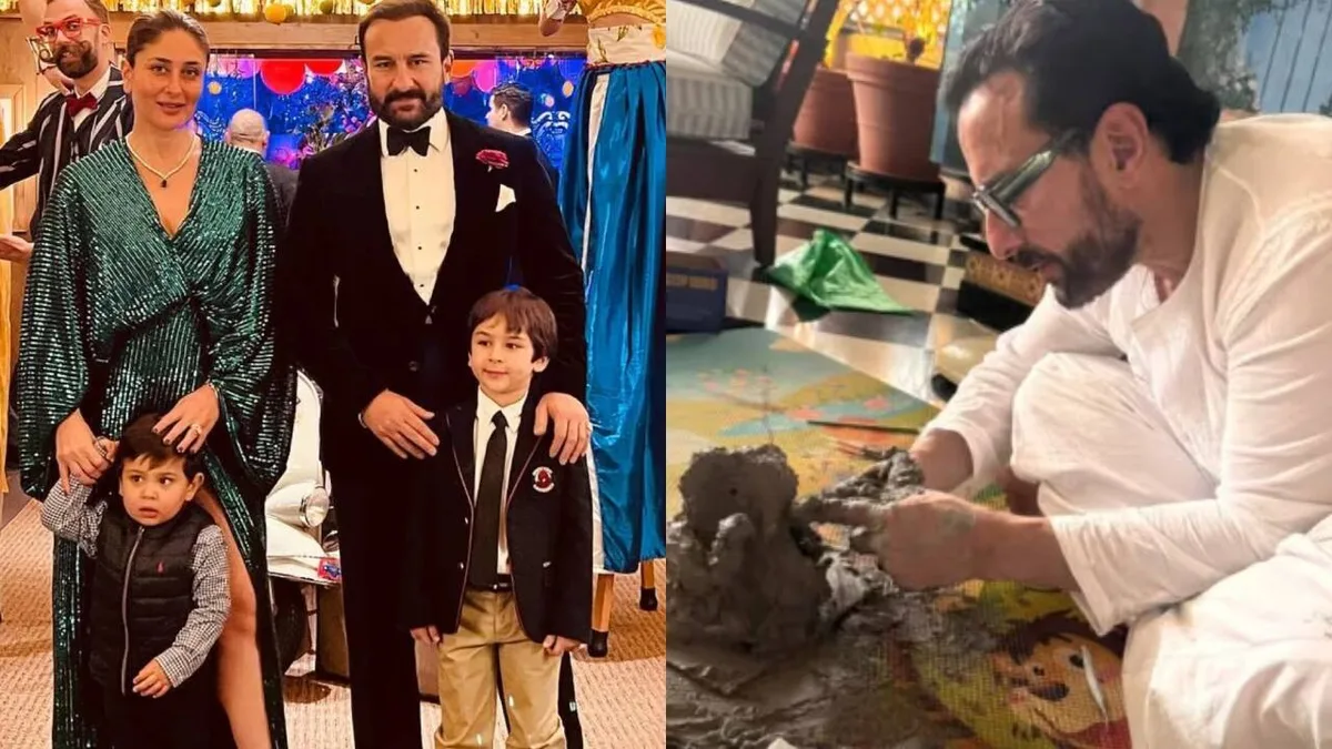 Kareena drops glimpse of Ganpati made by 5-year old son Jeh with Saif