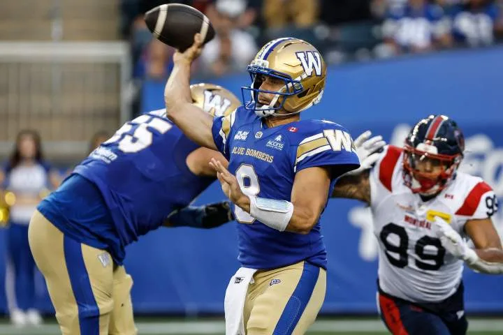 Winnipeg Blue Bombers offence shines in upset win over league-leading Alouettes