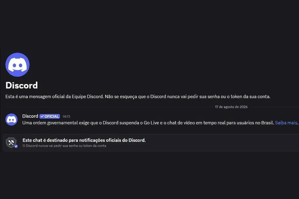 Discord começa a suspender chamadas de vídeo e compartilhamento de tela