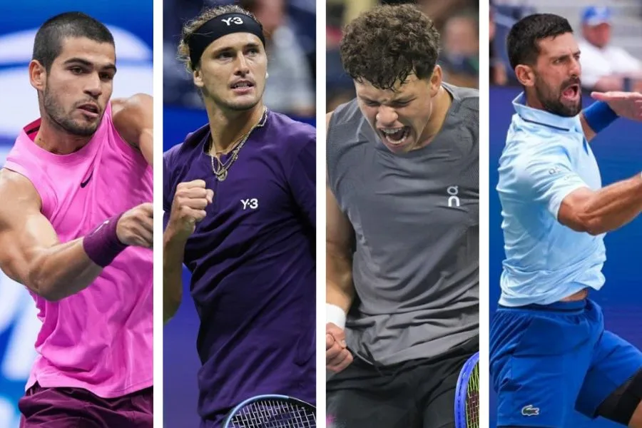 Alcaraz, Zverev, Shelton e Djokovic lideram favoritos ao US Open