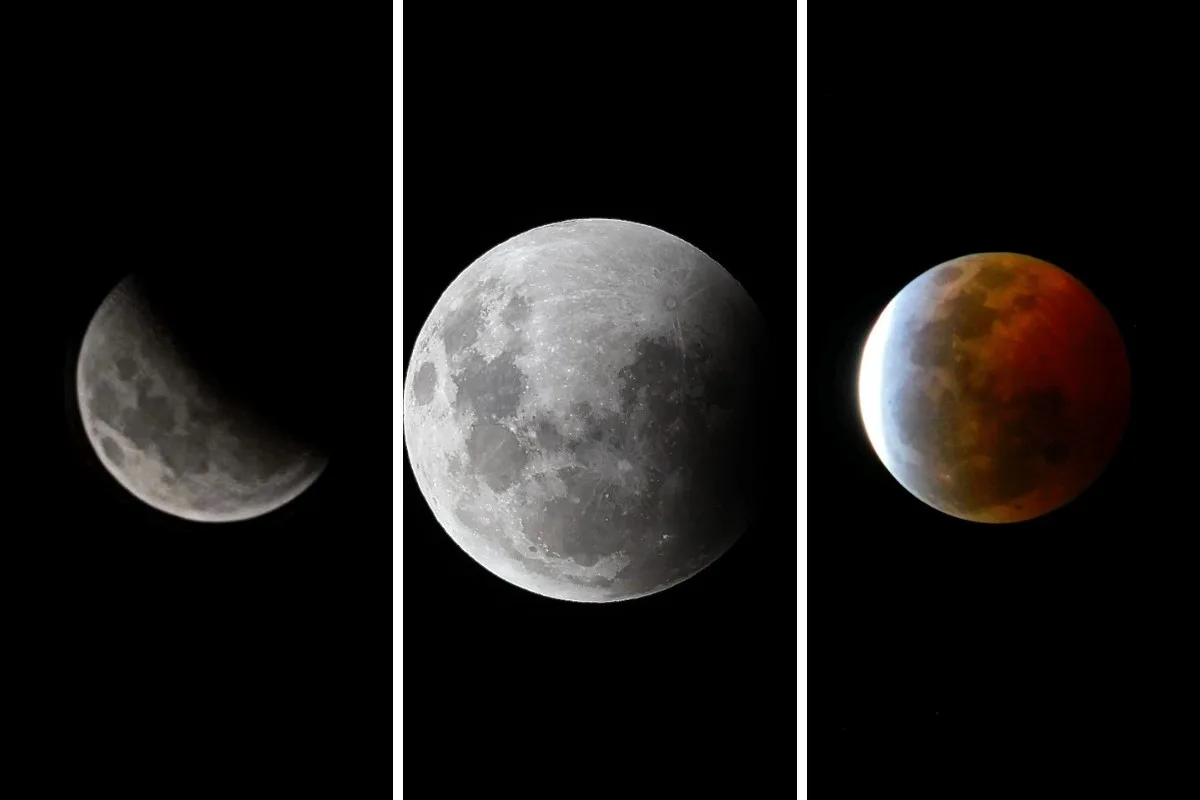 Eclipse lunar é observado em cidades do Vale do Paraíba e região; veja FOTOS