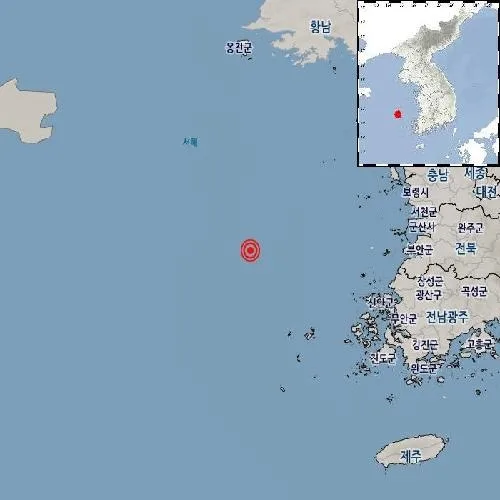 기상청 "신안 흑산도 북북서쪽 바다서 2.2 지진…피해 없을 듯"
