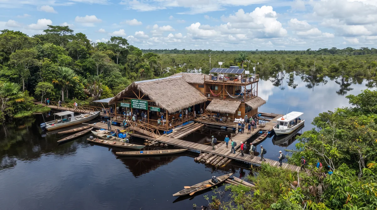 O reduto amazônico que serve de base flutuante para a Reserva Mamirauá e para a preservação do raro macaco uacari-branco