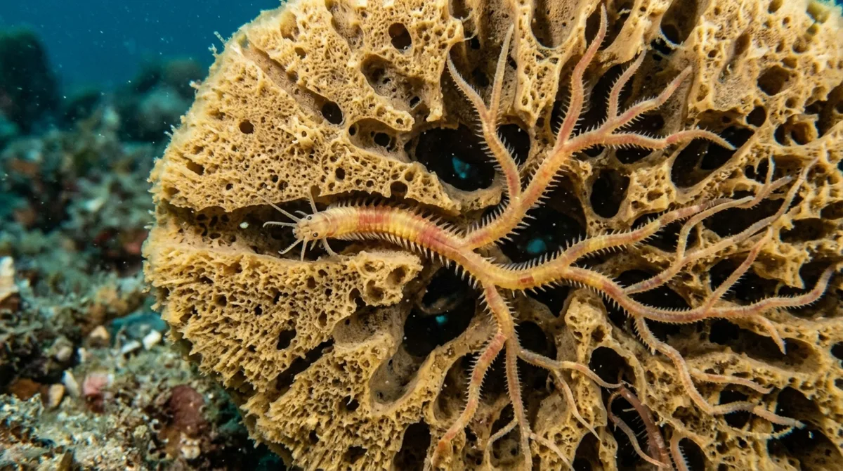Um verme com uma cabeça e corpo que se ramifica como árvore escondia dez espécies novas dentro de esponjas marinhas