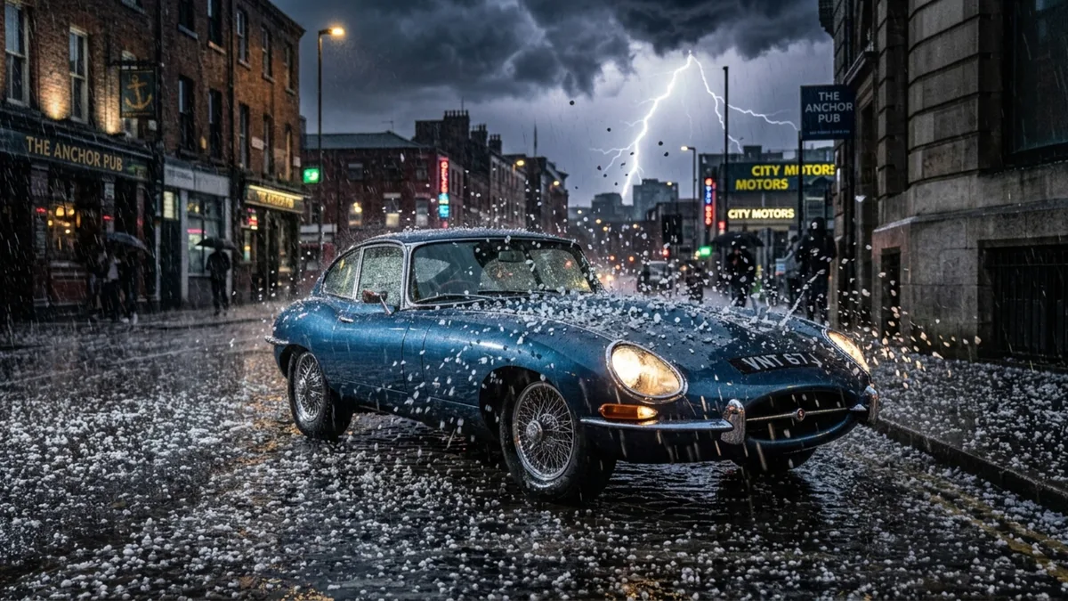 Oficina deixa carro restaurado estacionado na rua e temporal provoca 47 marcas de granizo na lataria recém-pintada