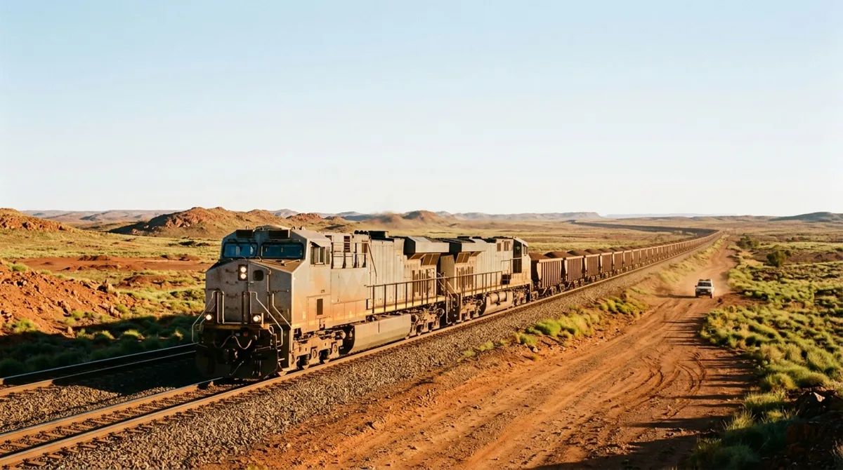 A frota ferroviária com trens de 240 vagões que cruza o deserto sem maquinista e é monitorada a 1.500 km de distância