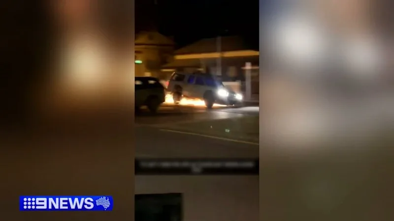 Pub goers get front row seat to wild police chase