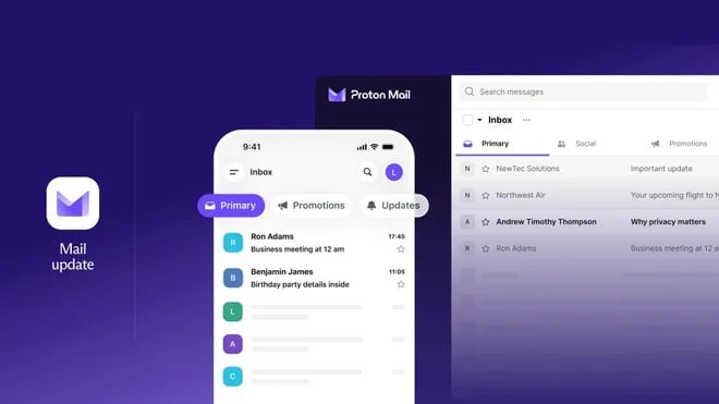 Proton Mail lança categorias dinâmicas para competir com Gmail