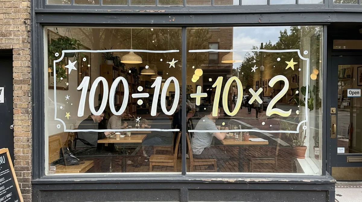 Quanto é 100 ÷ 10 + 10 × 2? A conta que divide adultos e testa a memória escolar