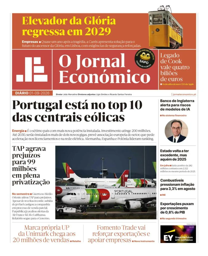 Portugal está no top 10 das centrais eólicas. Leia aqui o JE Diário
