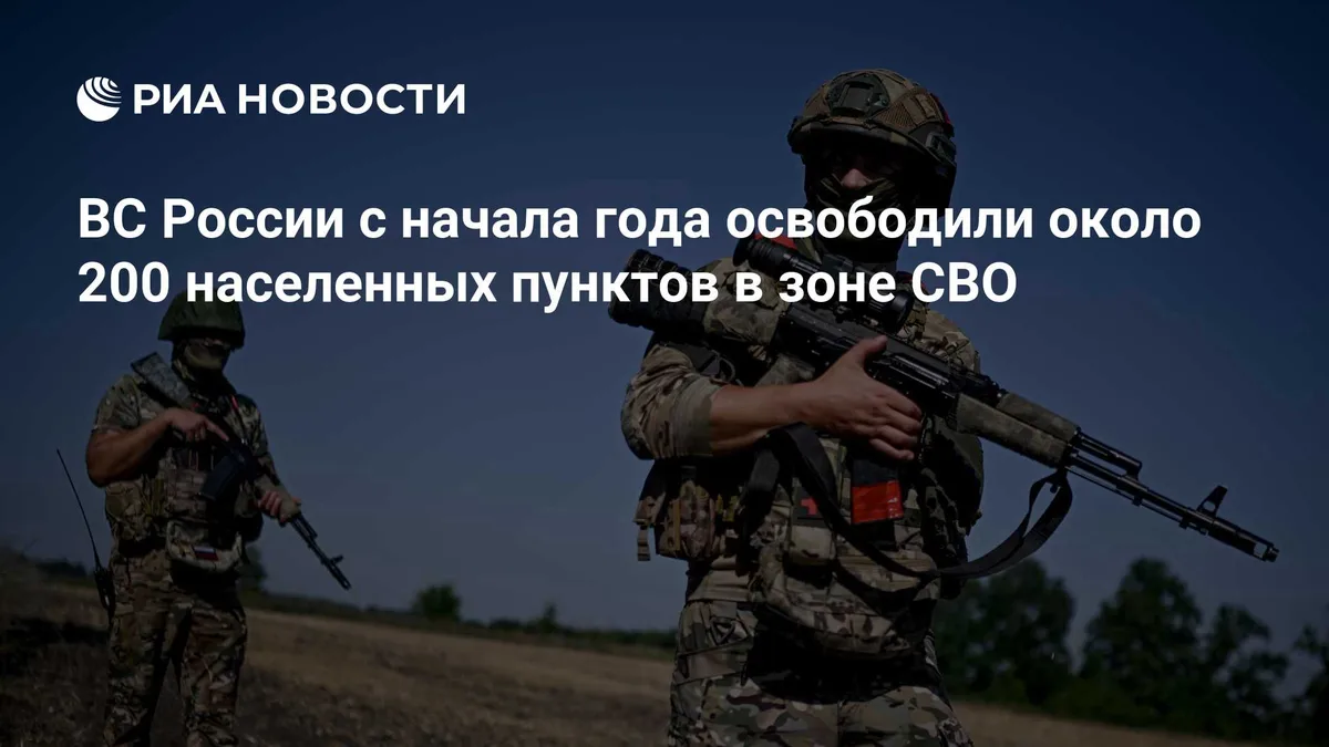 ВС России с начала года освободили около 200 населенных пунктов в зоне СВО