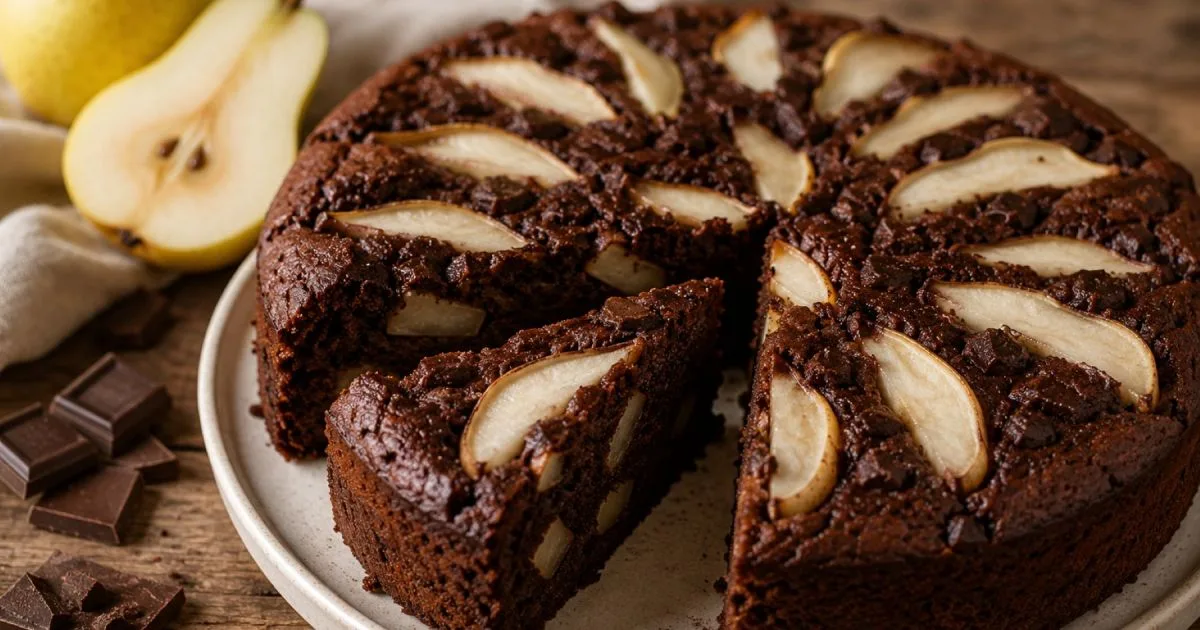 Torta de pera y chocolate: una receta húmeda, fácil y perfecta para la merienda