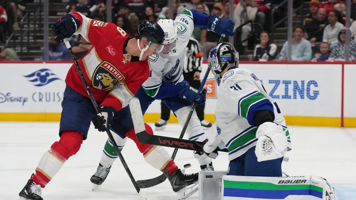 Brady Tkachuk nets late natural hat trick to lift Panthers to OT win