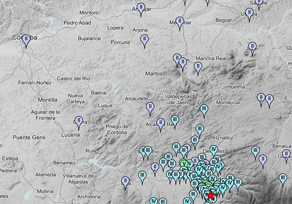 Un nuevo terremoto en Granada de magnitud 4,7 se deja sentir en parte de la provincia de Córdoba