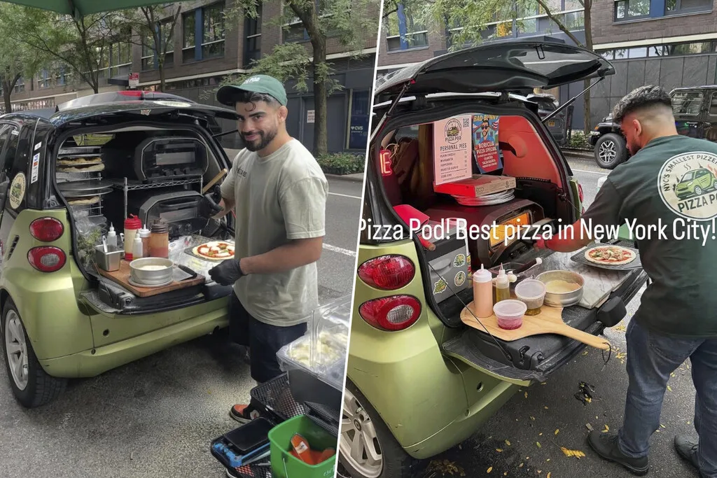 Un chef de Nueva York ha hecho algo con su coche Smart: convertirlo en una pizzería con hornos que factura 12.000 dólares al mes
