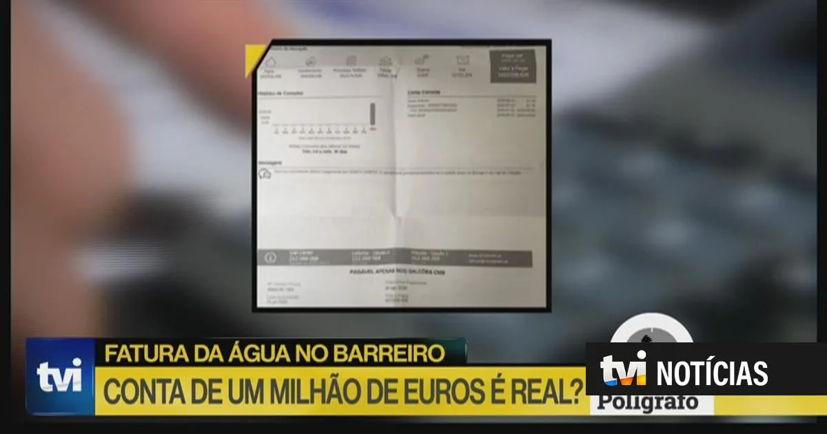 Polígrafo. Esta fatura da água no valor de um milhão de euros é real?