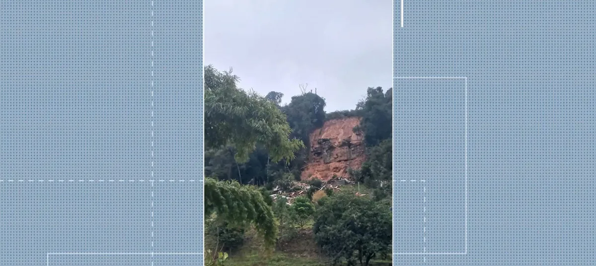 Casa é destruída após deslizamento de terra em SC; estado tem previsão de temporais e ventos de 100 km/h