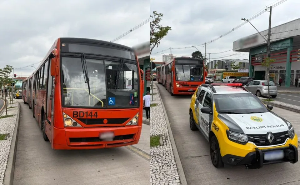 Homem fica em estado grave após ser atropelado por biarticulado e mobiliza equipes de socorro em Curitiba