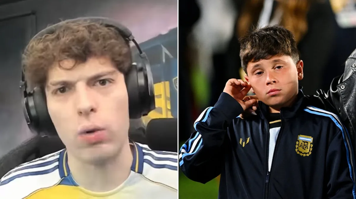 La reacción de Mateo Messi al ver a Davoo Xeneize en el partido de despedida de su papá