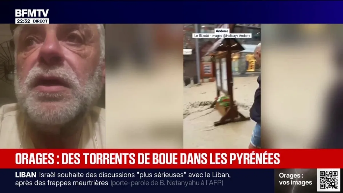 Orages dans les Pyrénées: la route a été coupée par les intempéries dans le secteur de La Mongie