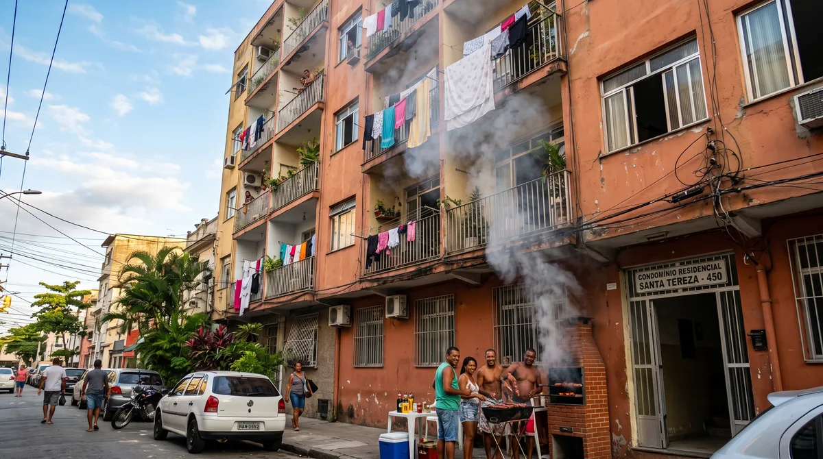 Morador do térreo faz churrasco todo domingo e fumaça invade constantemente os apartamentos superiores, vizinhos exigem paralisação da atividade com base nas regras de direito de vizinhança sobre poluição e incômodo